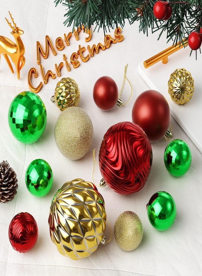 Annecy Christmas Tree Ornaments - 36 PCS Shatterproof Christmas Ball Ornaments Set for Holiday, Wreath & Party Decorations (Multi-Size, Red, Green, Gold) - Image 5